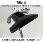 Titleist Scotty Cameron Futura Phantom putter Putter 34" Original Steel Right-Ha