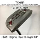 Titleist Scotty Cameron California Fastback Putter 2012 putter Putter 34" Origin